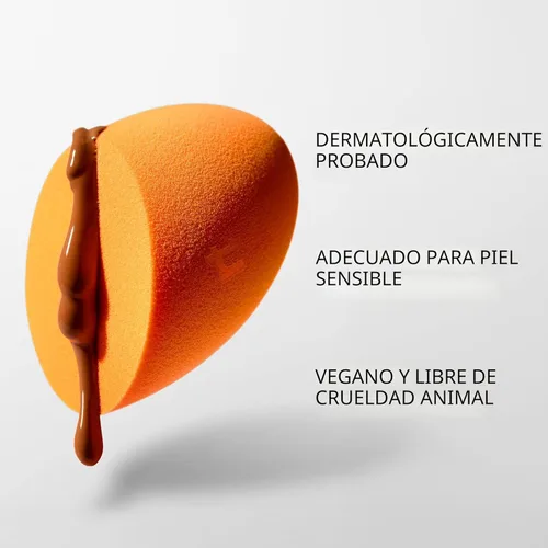 Miniatura 4 de Real Techniques Miracle Complexion Beauty Sponge Esponja Mezcladora de Maquillaje, Juego de 4 Naranja