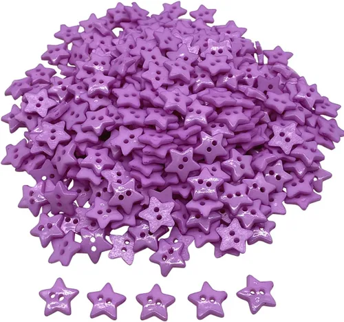 Miniatura 11 de Queenbox 30 botones de estrella de cinco puntas de 0.59 pulgadas con 2 agujeros, botones de costura de resina para tejer, manualidades, costura