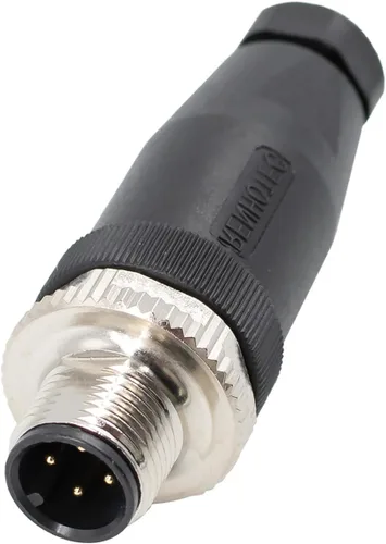 Miniatura 13 de Elecbee Conector de cable M12 Circular Impermeable Enchufe de Aviación Terminación de Tornillo Instalable en Campo Desapantallamiento Recto