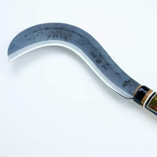 Miniatura 3 de OJIKA' Guadaña mango largo de doble filo Aogami hoja de acero forestal Japón herramientas 23.6inch