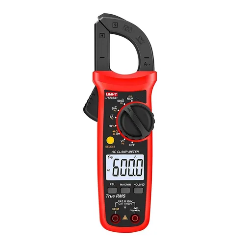 Miniatura 4 de UNI-T UT202A+Multímetro Digital Amperímetro Anti-Quemador Anti-Detección Incorrecta Abrazadera Medidor 600A AC Multifunción Electricista Medición