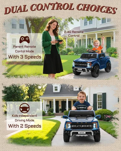 Miniatura 3 de First Ride On Auto Eléctrico de 12V para Niños, Ford F-150 Raptor con Licencia Juguetes de Paseo para Niños Pequeños con Control Remoto, Camión