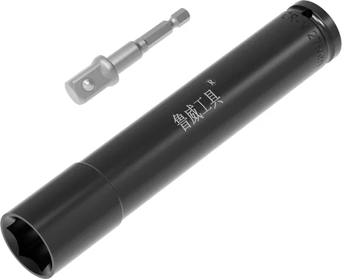 Miniatura 14 de Juego de Accesorios para Llave de Impacto de 1/2 Pulgada, 19mm (3/4 Pulgada) de Profundidad, 6 Puntos, 6 Pulgadas de Largo y Adaptador de Eje