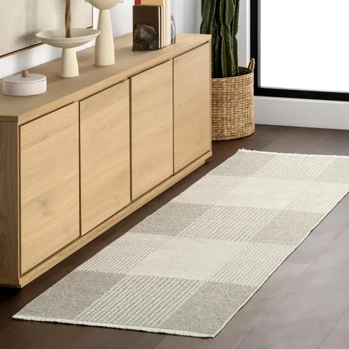 Miniatura 18 de Nuloom Versa Kirby - Alfombra de área color crema, 4 x 6 pies, azulejos, suave y acogedora, con alto tráfico, resistente a las manchas, fácil