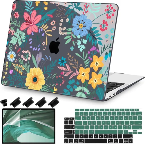Miniatura 11 de Teryeefi Funda compatible con MacBook Air de 13 pulgadas M1 2021 2020 2019 2018 versión A2337 A2179 A1932 con Touch ID, carcasa rígida de plástico