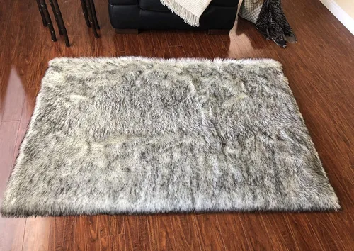 Miniatura 12 de LAMBZY Alfombra cuadrada de piel de oveja sintética, súper suave, hipoalergénica, de pelo de felpa de primera calidad