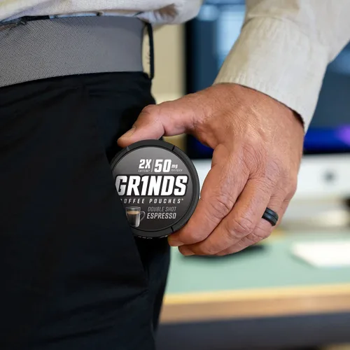 Miniatura 7 de Bolsas de café Grinds Alternativa saludable sin tabaco y sin nicotina 6 latas de Espresso doble 18 bolsas por lata 2 veces cafeína, 1 bolsa