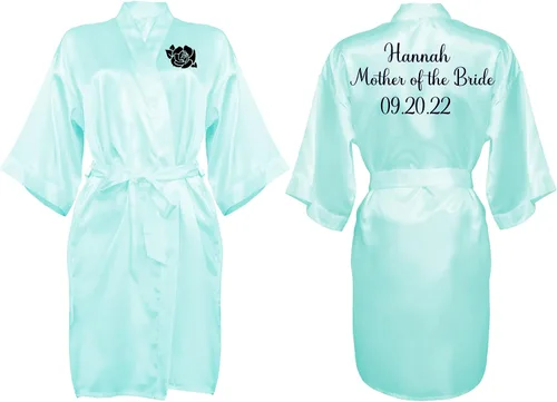 Miniatura 13 de Bata personalizada para mujer, tallas S-5XL, añade símbolos, texto y monogramas – Batas para bodas, viajes de niñas, cumpleaños y más