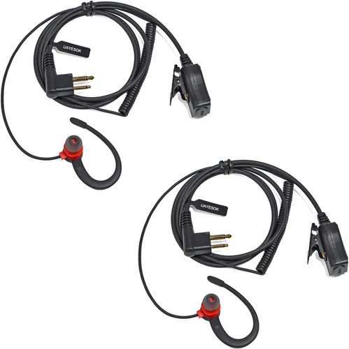 UAYESOK Walkie Talkie de 2 pines con micrófono en forma de G para Motorola CP110 CP185 CP200 CP200D CLS1110 CLS1410 DTR550 DTR650 RDU2020 SP50 P200