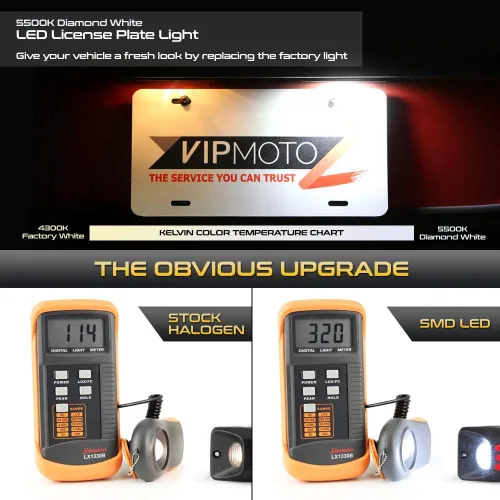 Miniatura 3 de VIPMOTOZ Tubo de neón OLED rojo blanco puro SMD LED para placa de matrícula de repuesto para camioneta Toyota Tacoma 1995-2004