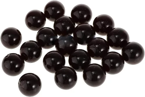 20 unidades de canicas de vidrio de colores surtidos para juegos de mármol, jarrón, mesa de dispersión, decoración de acuario, color negro