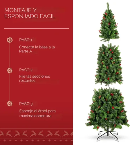 Miniatura 4 de Best Choice Products - Arbol de navidad delgado iluminado
