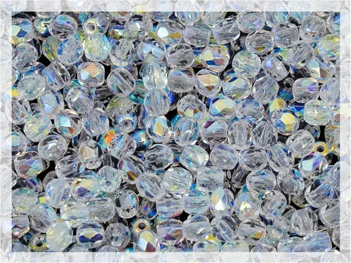 Miniatura 25 de 0.88 oz de mezcla azul y púrpura de cuentas checas facetadas y pulidas al fuego (redondas, catedral, arandela)