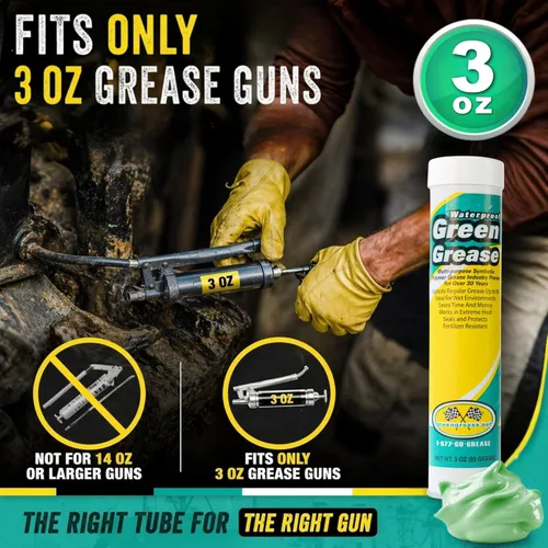 Miniatura 2 de Tubo de grasa verde ultra resistente (3 onzas, paquete de 3) – NLGI 2, alta temperatura, resistente al agua, grado marino, resistente a