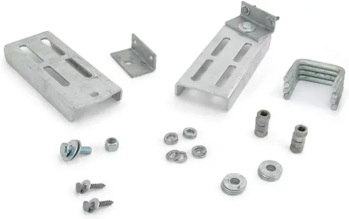(2) Kit de soporte de litera superior giratorio de doble perno en U galvanizado de 10 pulgadas para travesaño de remolque de barco de 2 x 3 pulgadas