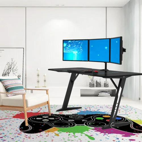 Miniatura 2 de Alfombras de juego para niños, adolescentes, niños, dormitorio, decoración de habitación de jugadores, alfombra de área con control de consola