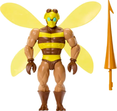 Masters of The Universe Origins - Figura de acción Buzz-Off Cartoon Collection, 5.5 pulgadas, líder de abeja de TV de los años 80 alado y con gafas