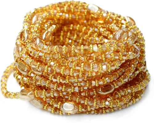 Miniatura 8 de Cuentas de cintura africana elásticas hechas a mano, colección Radiance, cuentas de cintura brillantes lujosas y elegantes