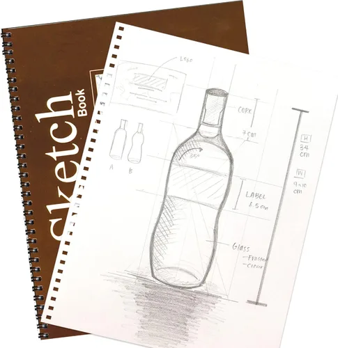 Miniatura 5 de BAZIC Products Cuaderno de bocetos de 30 hojas, 8.5" x 11" pulgadas, cuaderno de bocetos con encuadernación espiral lateral, blocs de dibujo, papel