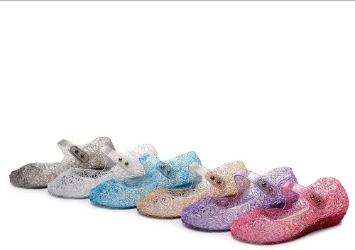 Miniatura 6 de Dongni Disfraces de princesa, zapatos planos de gelatina, sandalias de disfraces para fiestas de cumpleaños para niñas pequeñas, inspiradas
