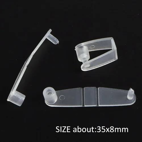 Miniatura 3 de 100 piezas de anillos de plástico para conector, pestañas planas para llavero a presión, botón de hebilla transparente para tarjetero, soporte