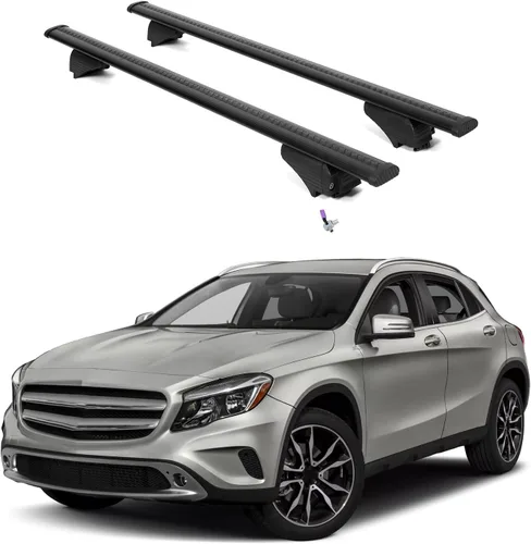Miniatura 19 de ERKUL – Barras transversales portaequipajes para Mercedes Benz GLA 2021-2026 Barras transversales de aluminio con bloqueo antirrobo para techo