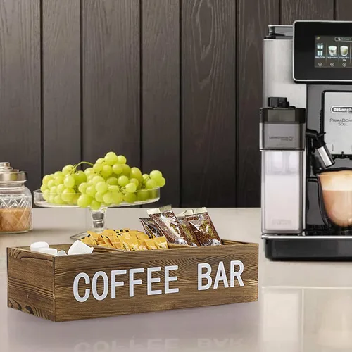 Miniatura 4 de ELLDOO Caja de almacenamiento para cápsulas de café con rejillas extraíbles, organizador de estación de café para taza K, accesorios de café
