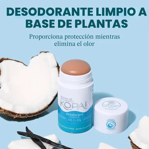 Miniatura 2 de Kopari - Desodorante de coco sin aluminio, no tóxico y de base vegetal, sin aluminio, parabenos ni bicarbonato de sodio, protección duradera