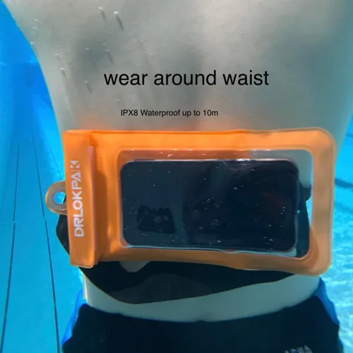 Miniatura 3 de DRLOKPAK Bolsa de cintura impermeable para surfear, bolsa cruzada en el pecho, riñonera para snorkel, bolsa de natación, playa, flotante, soporte