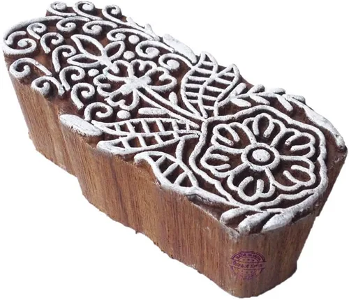 Miniatura 10 de Royal Kraft Sellos de madera DIY tela, textil, arcilla, cerámica, papel, bloques de impresión de henna THAtag012