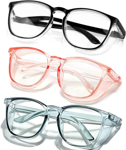 Miniatura 21 de SQIMZAR - Lentes de seguridad para mujeres, para enfermeras, lentes protectores, lentes de seguridad antivaho Púrpura claro+rosa claro