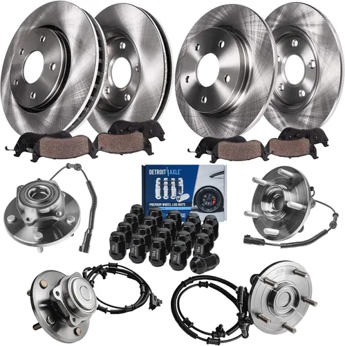 Miniatura 35 de Detroit Axle - 4 rotores de freno para Ford 2012 2013 2014 F-150 Lobo, repuesto de rotores de freno de disco: rotor delantero de 13.78 pulgadas