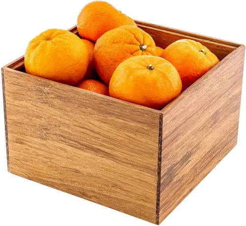 Miniatura 19 de Eco Display Contenedor de condimentos de bambú de 7 x 7 x 2 pulgadas, 1 caja grande para especias, resistente a astillas, para condimentos