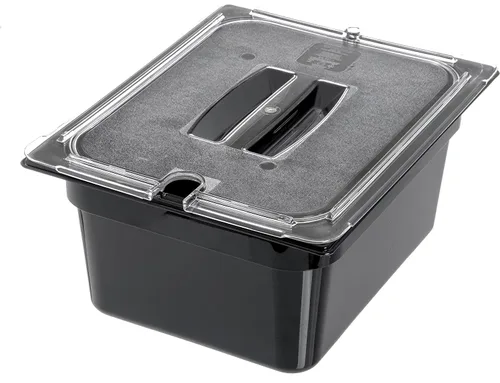 Miniatura 6 de Carlisle FoodService Products StorPlus Contenedor de almacenamiento de alimentos, bandeja de alimentos de tamaño medio para servir y almacenar Negro