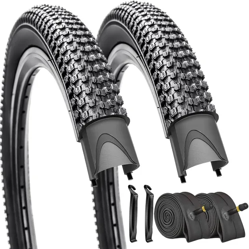 Paquete de 2 neumáticos de bicicleta de 14/16"/18"/20"/26"x2.125" con o sin tubos interiores 14/16/18/20x1.75/1.95/2.125 AV 1.260 in válvulas