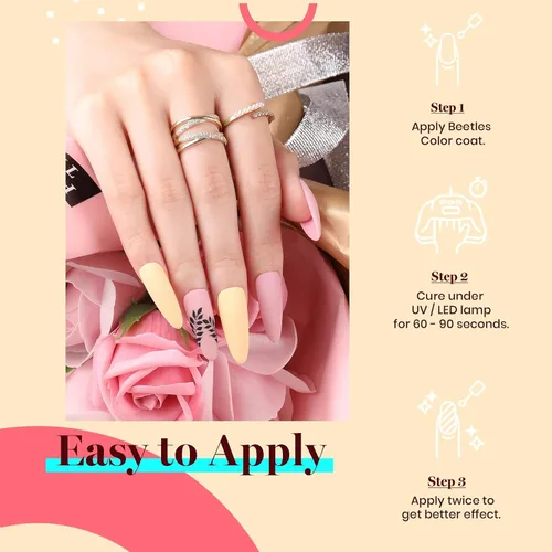 Miniatura 75 de Beetles - Esmalte de uñas de gel marrón – 0.5 onzas líquidas de esmalte de gel marrón oscuro, lámpara LED UV para uñas, regalo de manicura para I