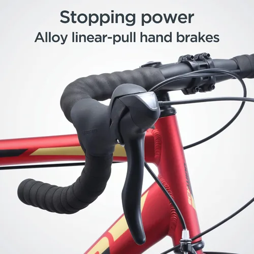 Miniatura 3 de Schwinn Volare 1300 Bicicleta de carretera, 700c para hombre y mujer, bicicleta de carretera de barra de caída de 14 velocidades, marco de aluminio