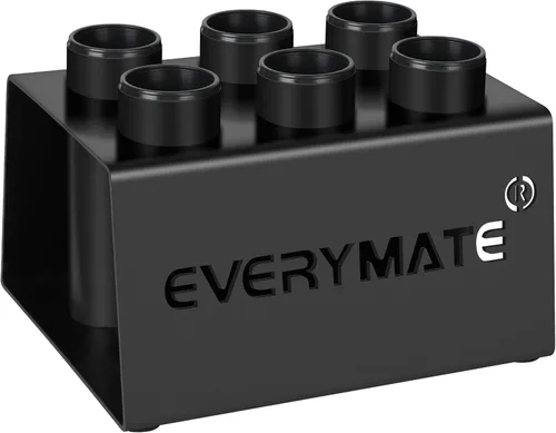 Miniatura 9 de EVERYMATE Vertical Barbell Rack - Heavy-Duty Steel Organizer, Barbell Holder Floor Stand, Fits 2" Olympic Bars with Scratch-Resistant Inserts, B