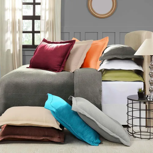 Miniatura 9 de Superior Juego de colcha de algodón de 2 piezas, diseño de círculos celtas, decoración de cama para el hogar, 1 funda de almohada, manta