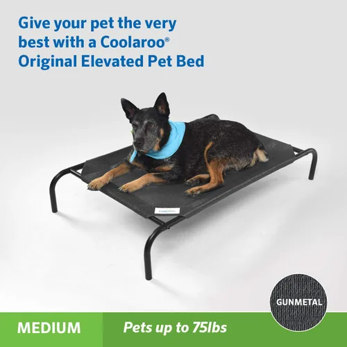 Miniatura 2 de Coolaroo Cama elevada y refrescante para perros, para interiores y exteriores, tamaño mediano, gris oscuro (Gunmetal)