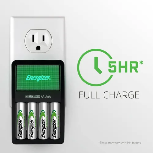 Miniatura 4 de Energizer Cargador de batería recargable AA y AAA + 4 pilas recargables AA NiMH + 2 pilas recargables AAA NiMH