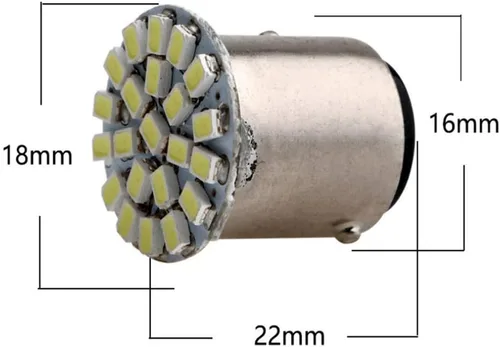Miniatura 3 de Best To Buy® Paquete de 12 bombillas LED marinas de repuesto de 5 W 1157 Ba15d #90 para lancha, RV, automóvil, paisaje 9-30 V (azul)