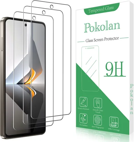 Miniatura 23 de Pokolan Paquete de 3 protectores de pantalla de privacidad para Motorola Moto G Power 5G 2025, película de vidrio templado privado anti espía
