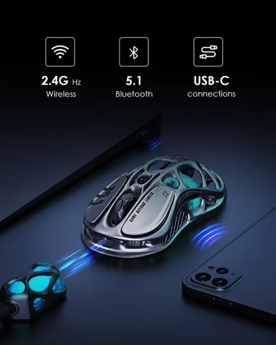 Miniatura 6 de GravaStar Mercury K1 75% Wireless Mechanical Gaming Keyboard, with Mercury M1 Pro Wireless Gaming Mice