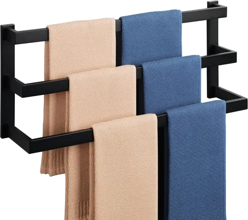 Miniatura 11 de Alise Barras de Toalla Dobles de 16 Pulgadas para Montaje en Pared de Baño, Toallero de Baño con Dobles Barras de Toalla para Lavabo de Baño, Barra