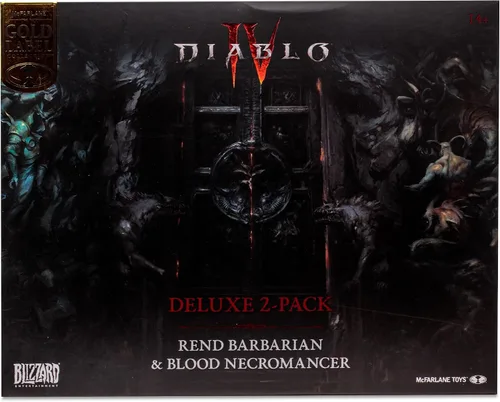 Miniatura 14 de McFarlane Toys - Diablo IV Rend Bárbaro y Nigromante de Sangre Paquete de 2 Figuras Posadas con Etiqueta de Oro 1:12 Escala 1:12, Etiqueta Dorada