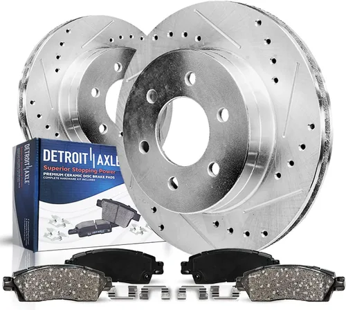 Miniatura 11 de Detroit Axle - Kit de freno delantero para Mercedes-Benz C350e GLC300 2016-2018, E300 2017, E350 2020-2022, frenos de disco perforados y ranurados