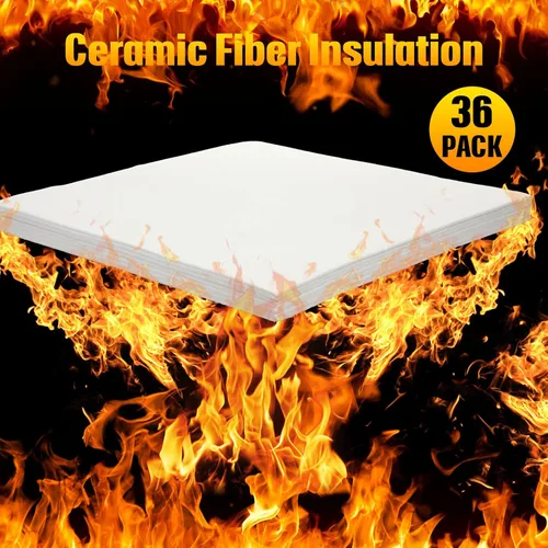Miniatura 6 de Ctosree 36 juntas de aislamiento de papel de fibra de cerámica o revestimiento para horno, papel de horno blanco de alta temperatura, papel