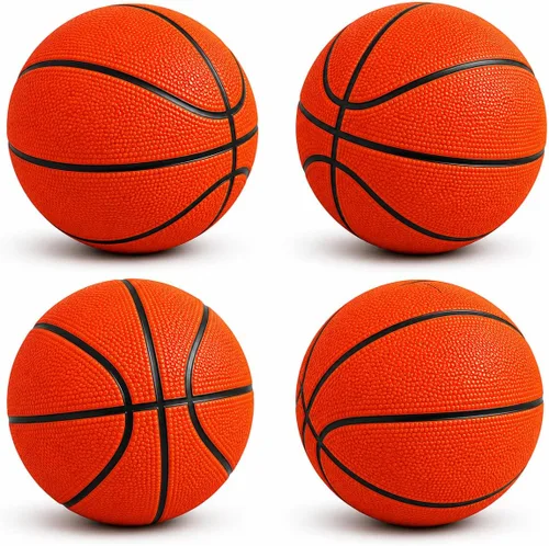 Miniatura 8 de The Dreidel Company 7" Mini Rubber Basketball for Kids – Size 3 Youth Indoor Outdoor Basketball with Easy Grip Pebbled Texture for Mini Hoops