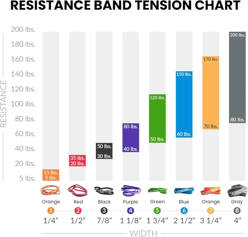 Miniatura 7 de Juego de bandas de asistencia para dominadas por Functional Fitness. Banda de entrenamiento de resistencia y asistencia de alta resistencia